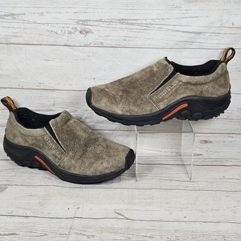 MERRELL Jungle Moc Women's Taupe Suede Slip-On Comfort Shoes Size 9